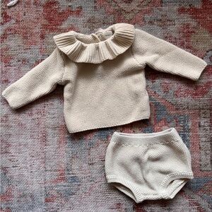Quincy Mae Cream Knit Set